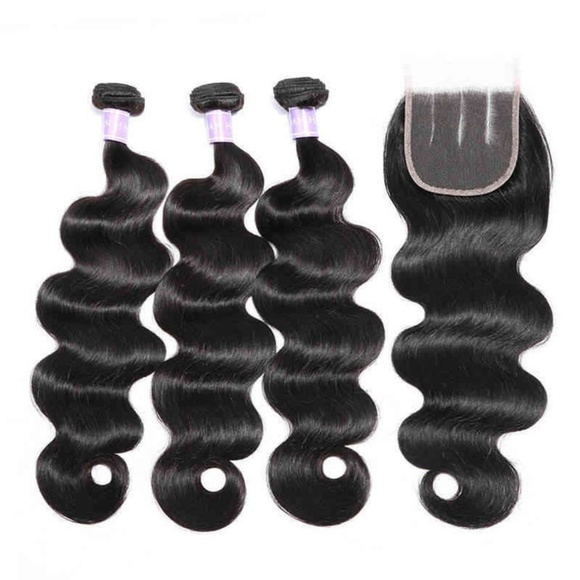 3pcs Malaysian Body Wave Hair + 4x4 Lace Closure - Picture 4 of 6